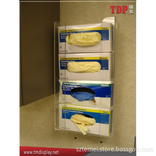 quadruple acrylic latex glove box dispenser